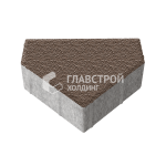 Тротуарная плитка Шапка Епископа, коричневая с мраморной крошкой, 6 см