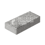 Тротуарная плитка Прямоугольник 300х600х60, антрацит на камне