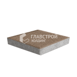 Тротуарная плитка Ромб 3Д, коричневая на камне, 6 см